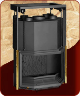 Каминные топки INVICTA (ИНВИКТА) ПРИЗМАТИК 850 контргруз с конвекциооным распределением тепла